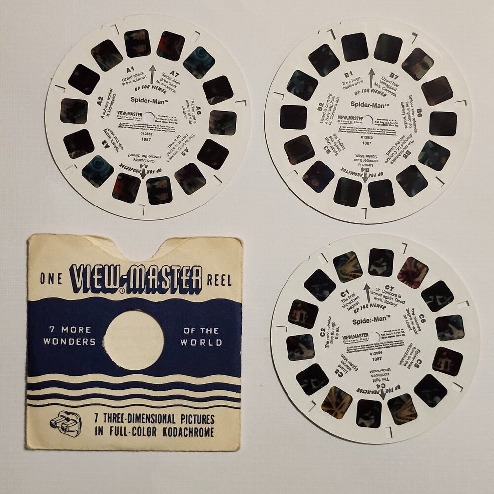 RETRO SPIDER MAN View Master Reels Lot of 3 1995
